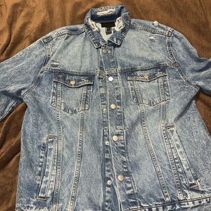 Mens Forever 21 Button up Jean Jacket ~ L